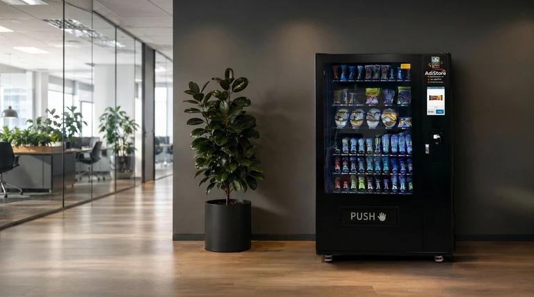 AdiStore varuautomat i modern kontorsmiljö